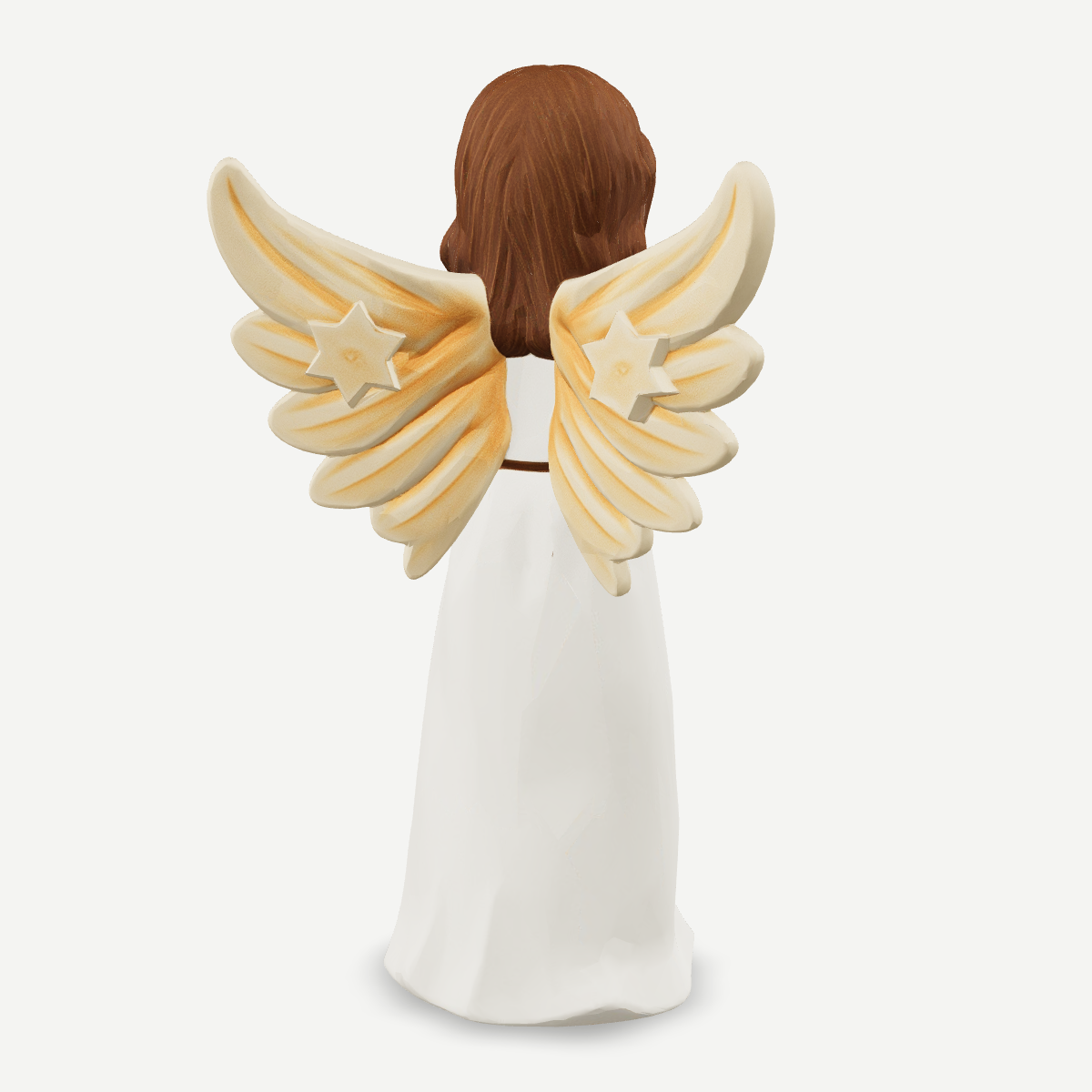 3D printed Gloria angel nativity figurine — back view