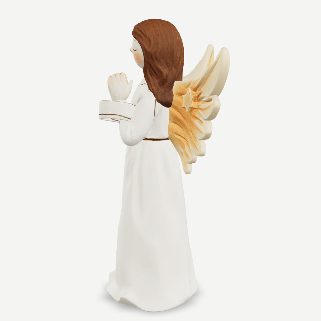 3D printed Gloria angel nativity figurine — side view