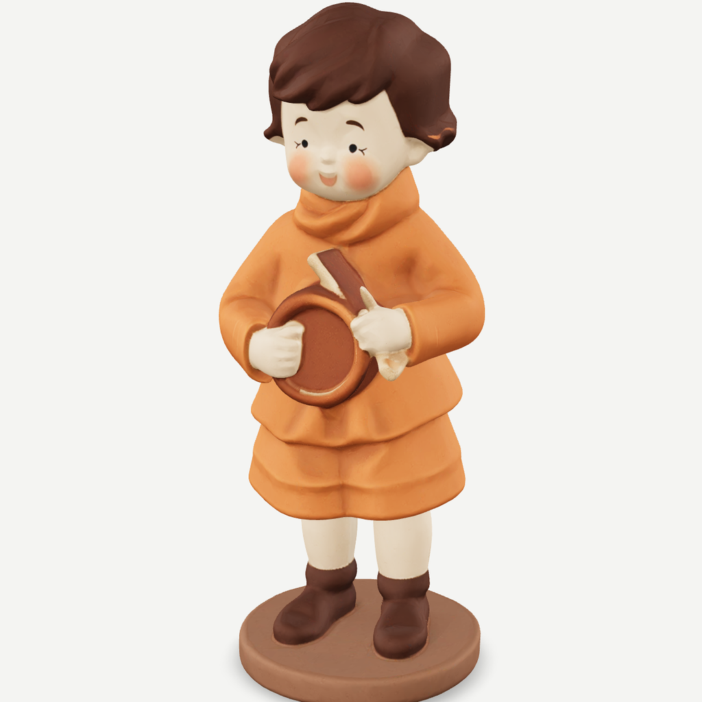 3D printed the little drummer boy with his drum — detail view