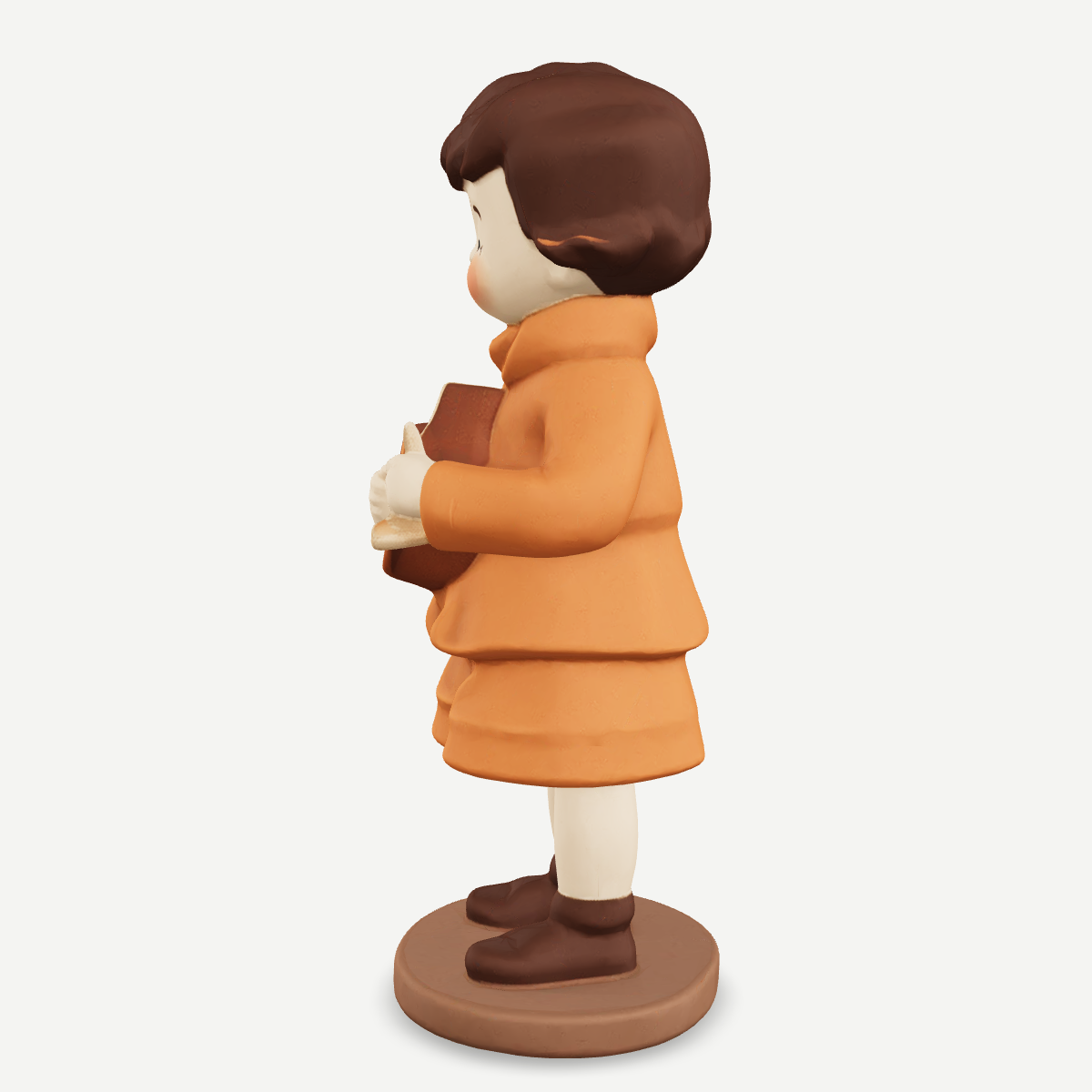 3D printed the little drummer boy with his drum — side view