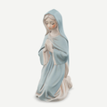 3D printed Mary kneeling nativity figurine — front quarter view