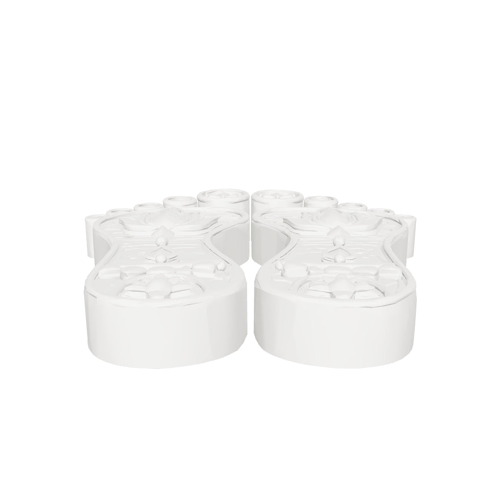 3D printed decorative paduka pair — 3D model, actual size (view in AR)