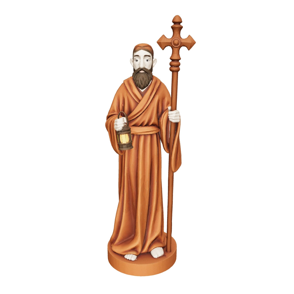 3D printed Joseph with lantern nativity figurine — 3D model, actual size (view in AR)