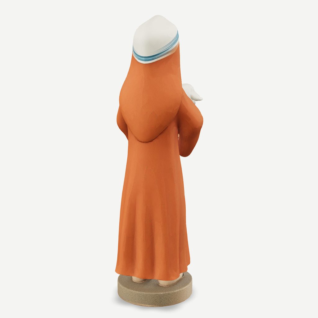 3D printed a shepherd carrying a lamb on his shoulders — back view